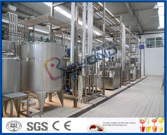 PLC UHT Milk Processing Line For High Temperature Pasteurized Soy Milk / Organic Milk / Milk Products